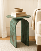 Vault Side Table - Marble Lotus - Vault Side Table