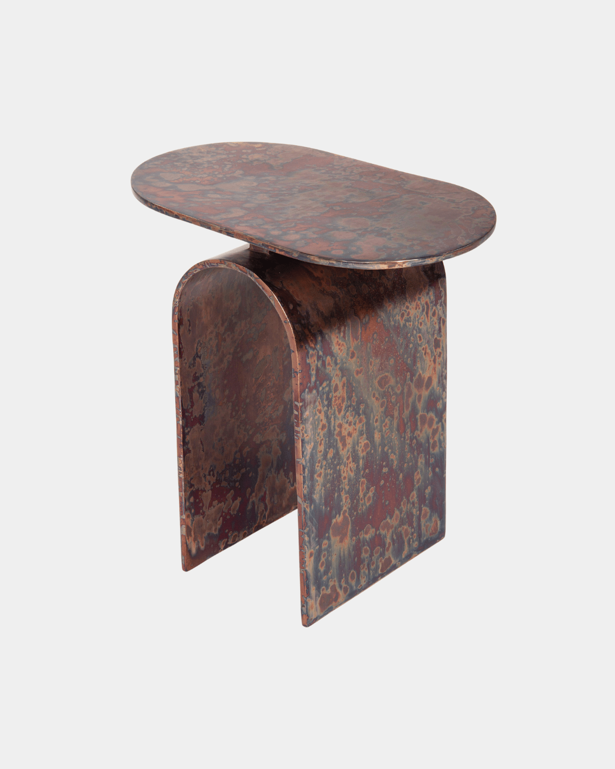 Vault Side Table - Oxidized - Marble Lotus - Vault Side Table Oxidized