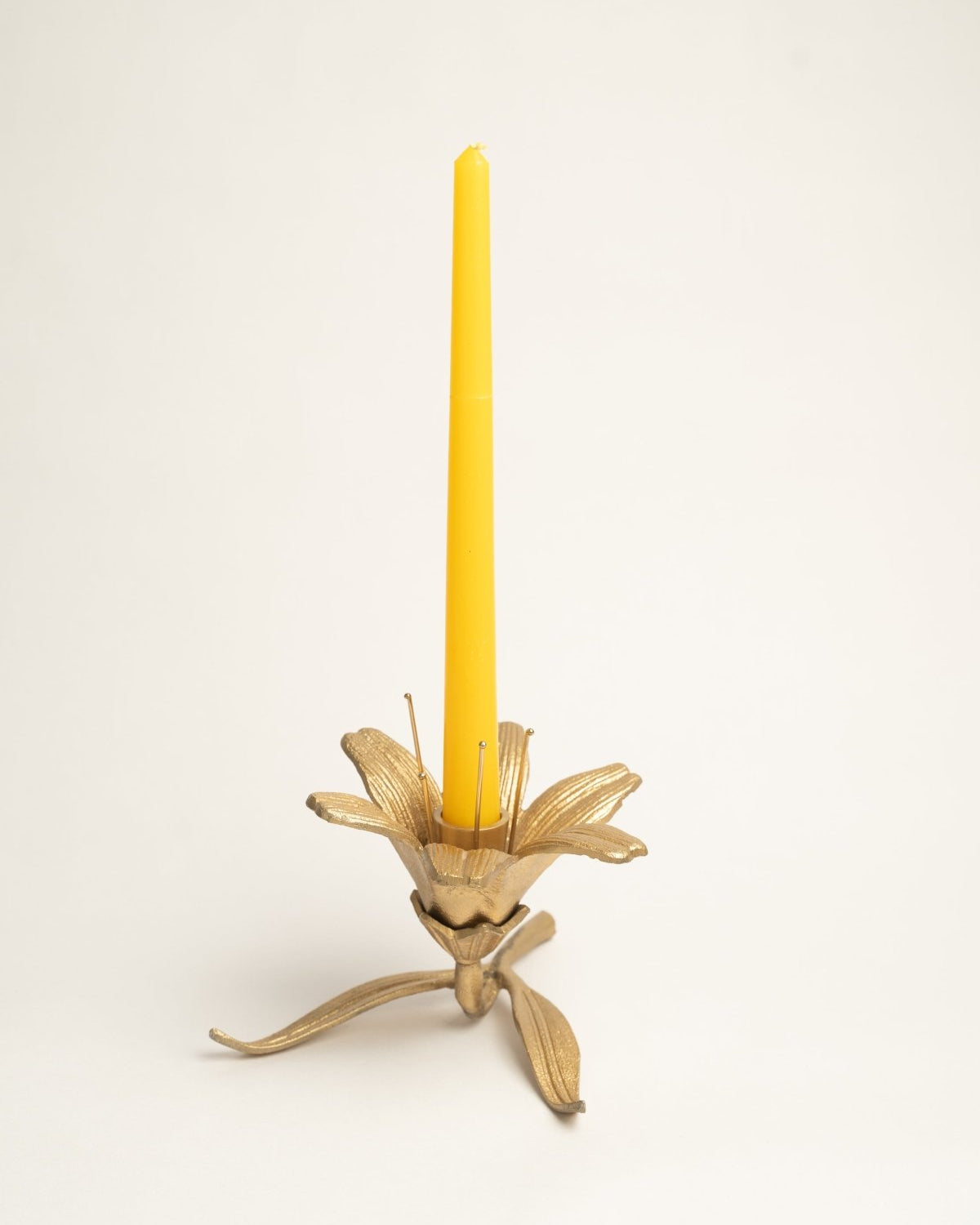 Vintage Lotus Candle Stand - Marble Lotus - Vintage Lotus Candle Stand