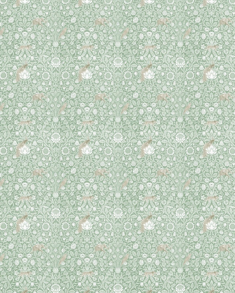 Vintage Style Floral Pattern Wallpaper for Rooms - Marble Lotus - Vintage Style Floral Pattern Wallpaper for Rooms