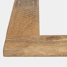 Vintage Wooden Heritage Mirror - Marble Lotus - Vintage Wooden Heritage Mirror