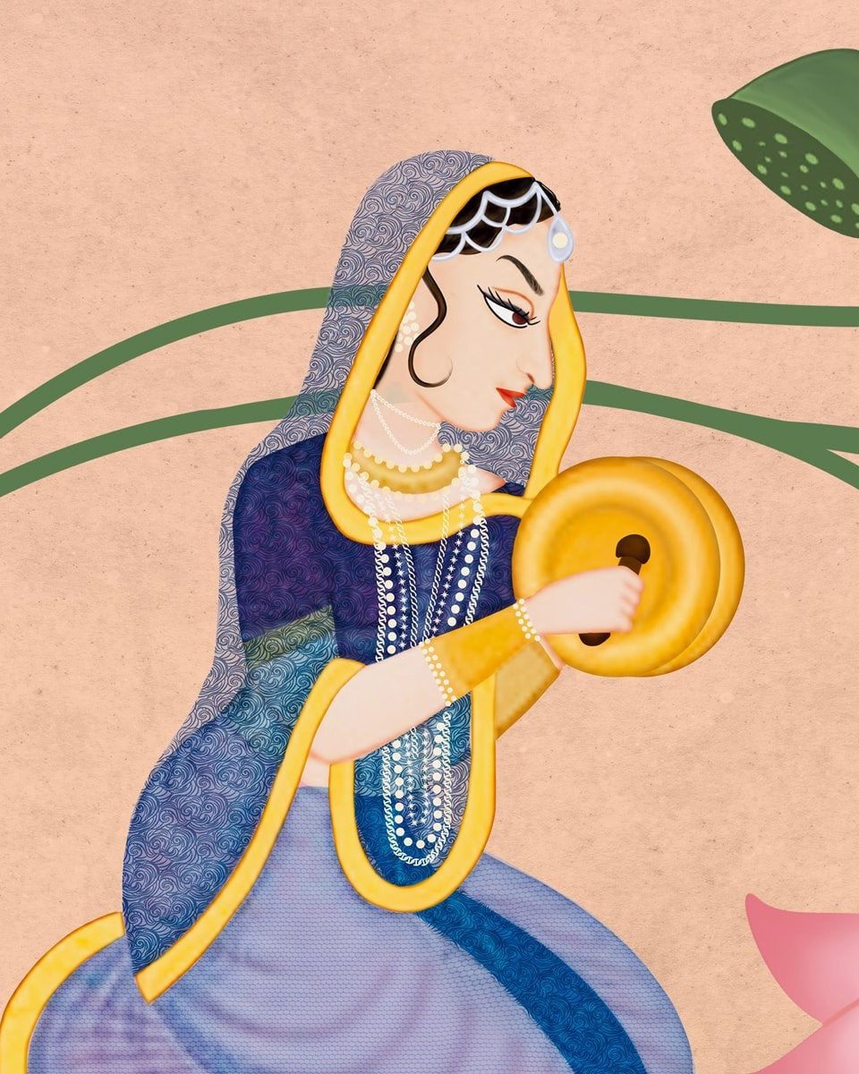 Vrindavan, Shri Krishna and Gopies Wallpaper - Marble Lotus - Vrindavan, Shri Krishna and Gopies Wallpaper