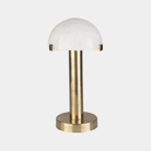 White Stone Mushroom Table Lamp - Marble Lotus - White Stone Mushroom Table Lamp
