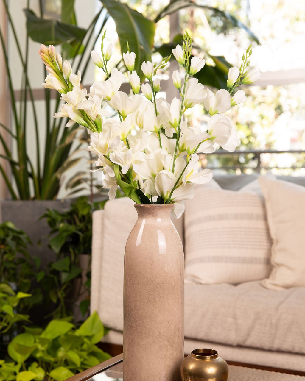 White Tuberose Flower Stem - Single - Marble Lotus - White Tuberose Flower Stem