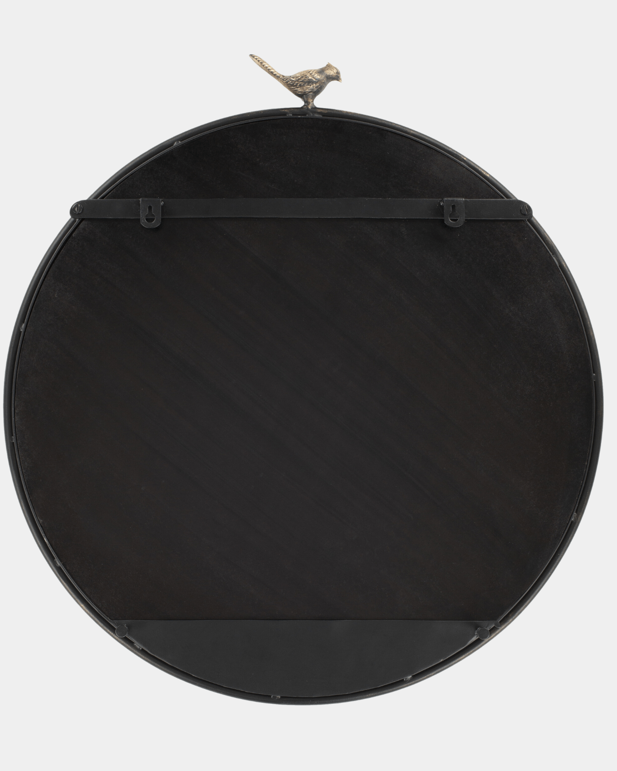 Wooden Birdsong Round Mirror - Marble Lotus - Wooden Birdsong Round Mirror