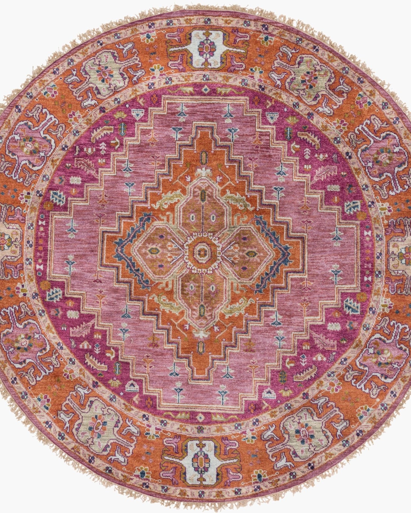 Zeus Plum Handmade Rug - Marble Lotus - Zeus Plum Handmade Rug