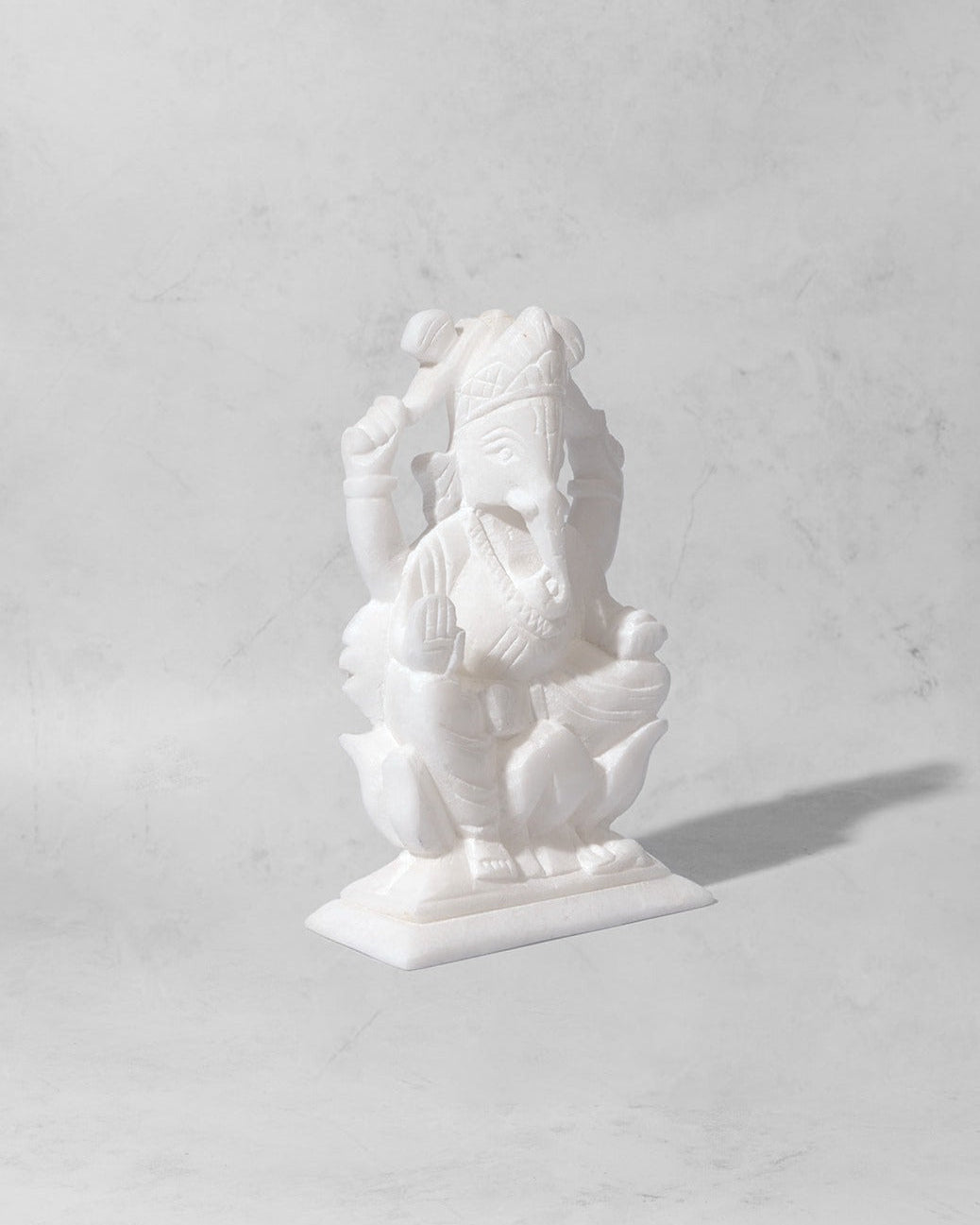 Marble Ganesha Statue - Marble Lotus - Elevate your space with this divine Marble Ganesha Idol. Order Now