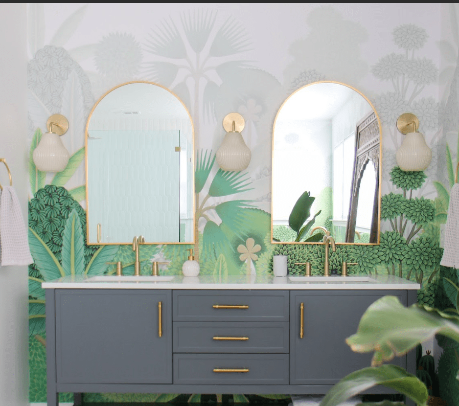 Elevate Your Powder Room: Wallpapers Transform Bathrooms into Sanctuaries - Marble Lotus