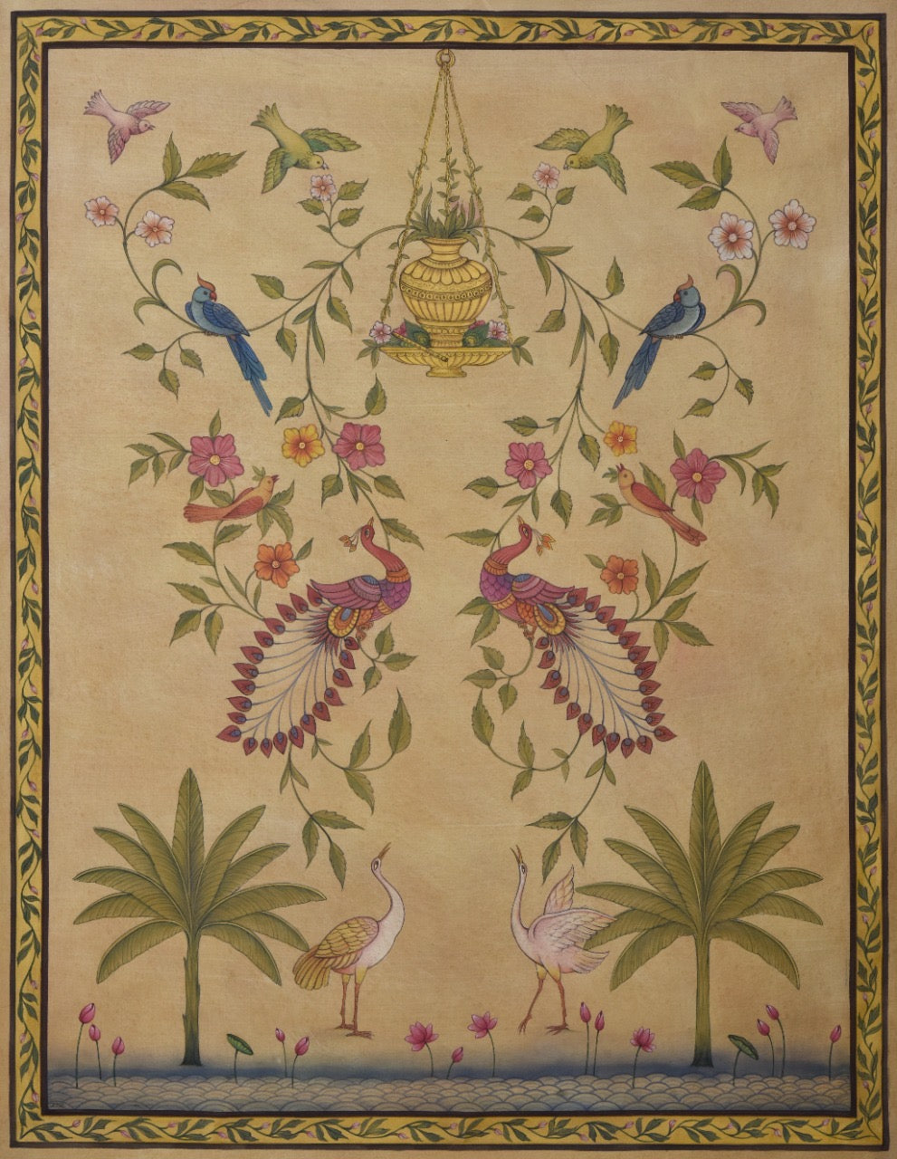 Pichwai Artwork | Buy Original Pichwai Painting | Marble Lotus