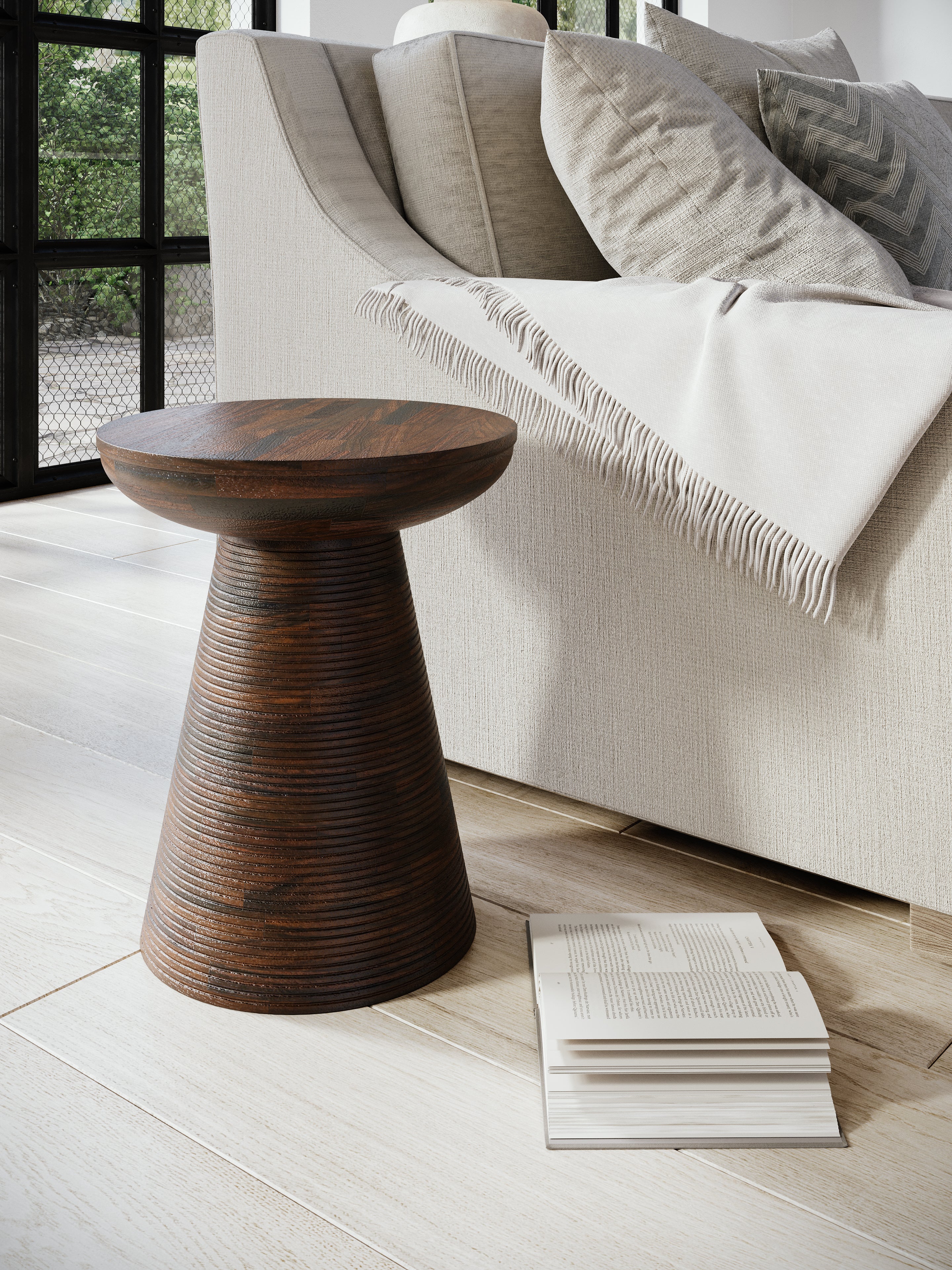Order Stylish Gati Umber Accent Table | Marble Lotus