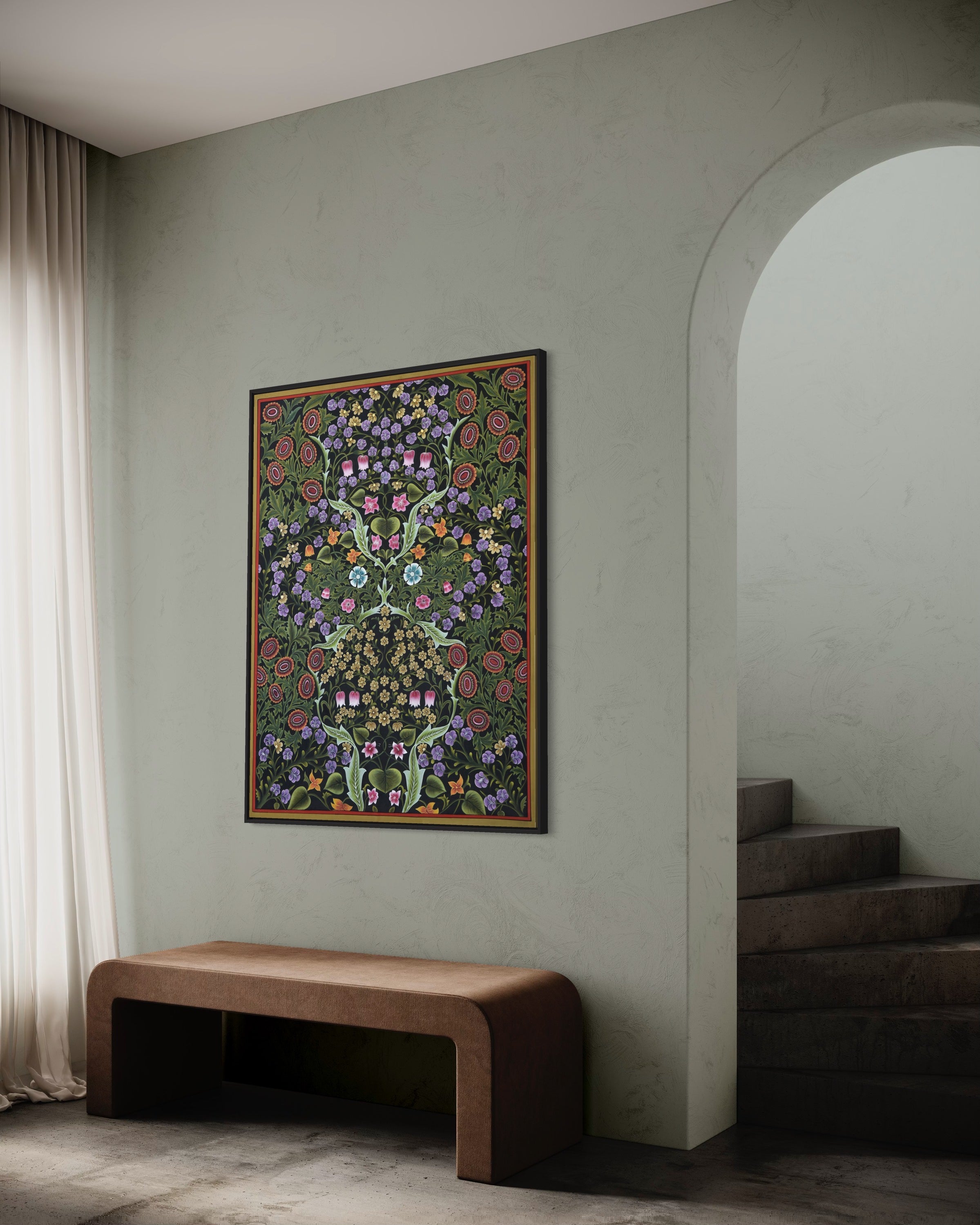 Pichwai Painting | Floral Bouquet | Modern Home