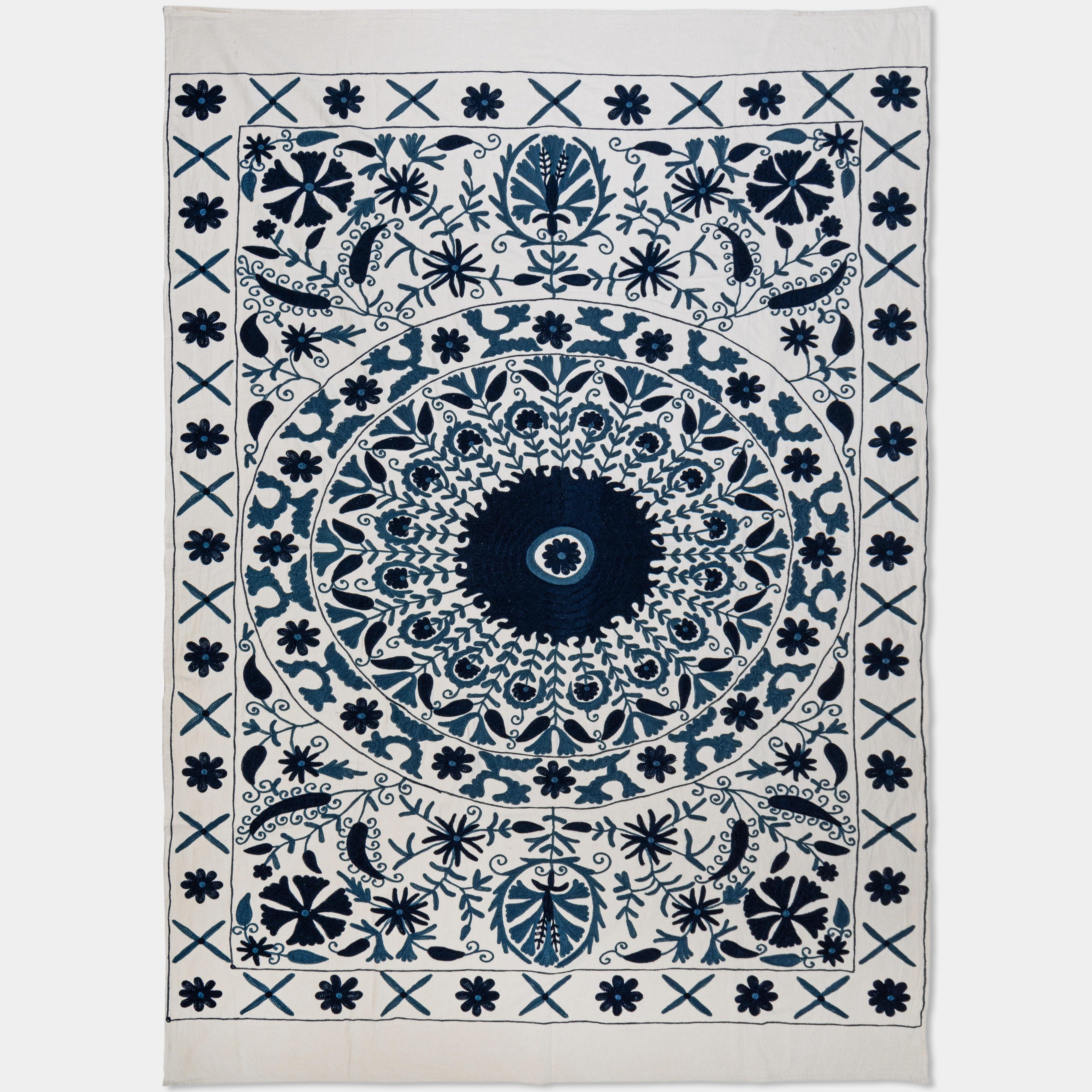Suzani Throw | Blue Tapestry Throw 60x90"