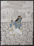 Pichwai Painting | Lord Krishna with Flute | Indian Art