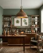 Admiral Brass Pendant - Marble Lotus - Admiral Brass Pendant