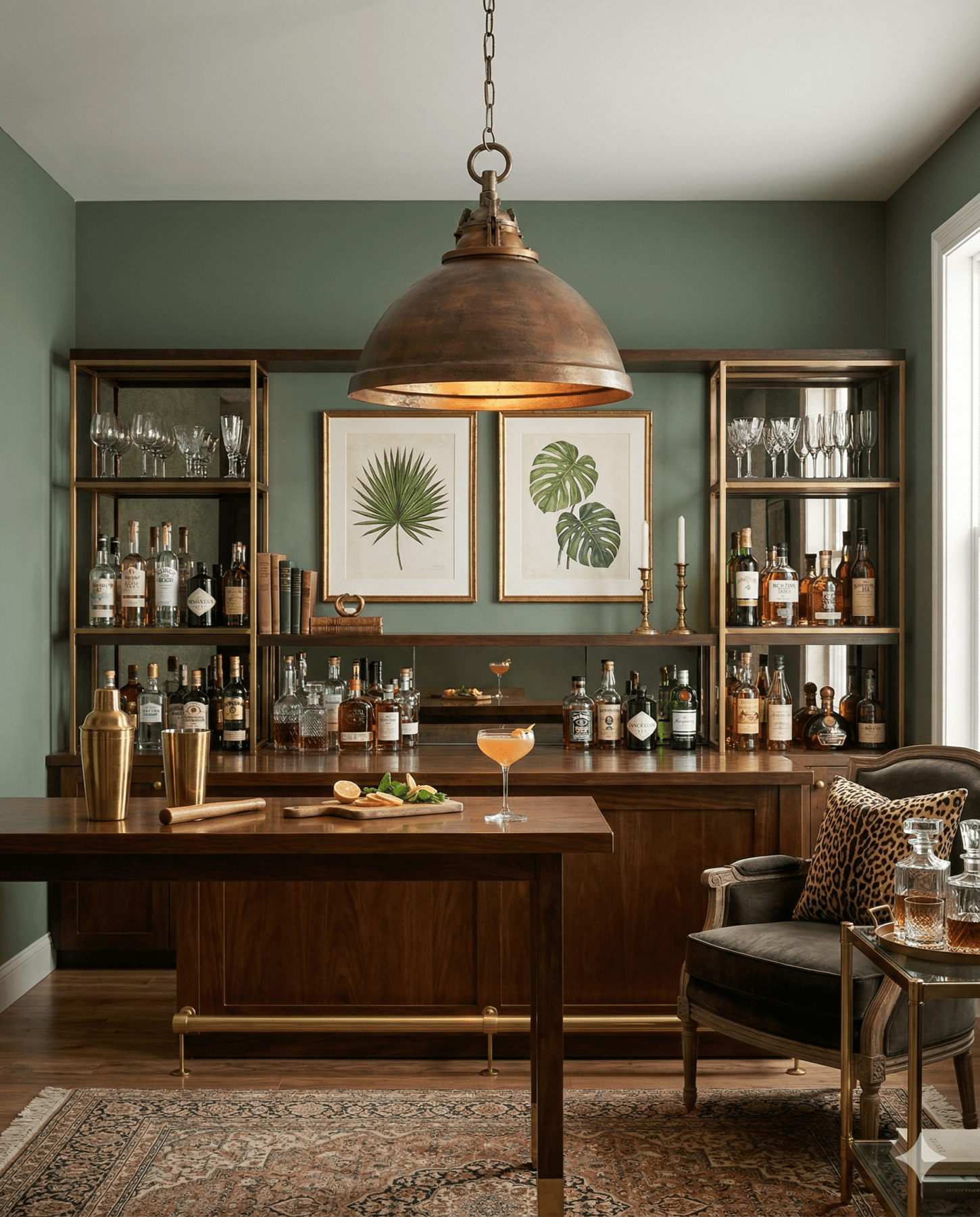 Admiral Brass Pendant - Marble Lotus - Admiral Brass Pendant