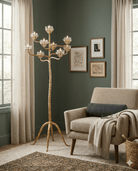 Agave Americana Gold Floor Lamp - Marble Lotus - Agave Americana Gold Floor Lamp