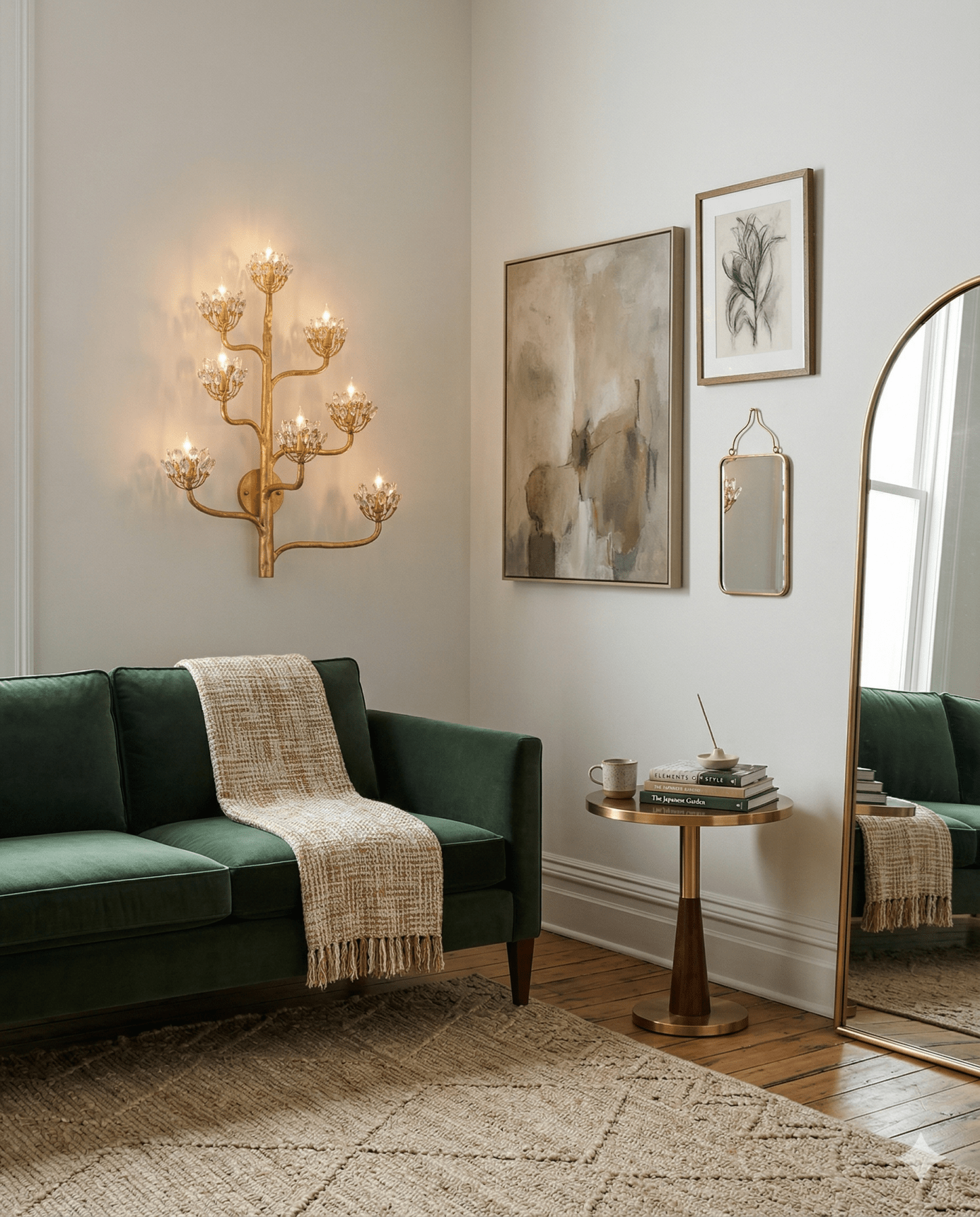 Agave Americana Gold Wall Sconce - Marble Lotus - Agave Americana Gold Wall Sconce