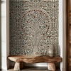 Anant Madhubani Design Customised Wallpaper Mural - Marble Lotus - Anant Madhubani Design Wallpaper Customised