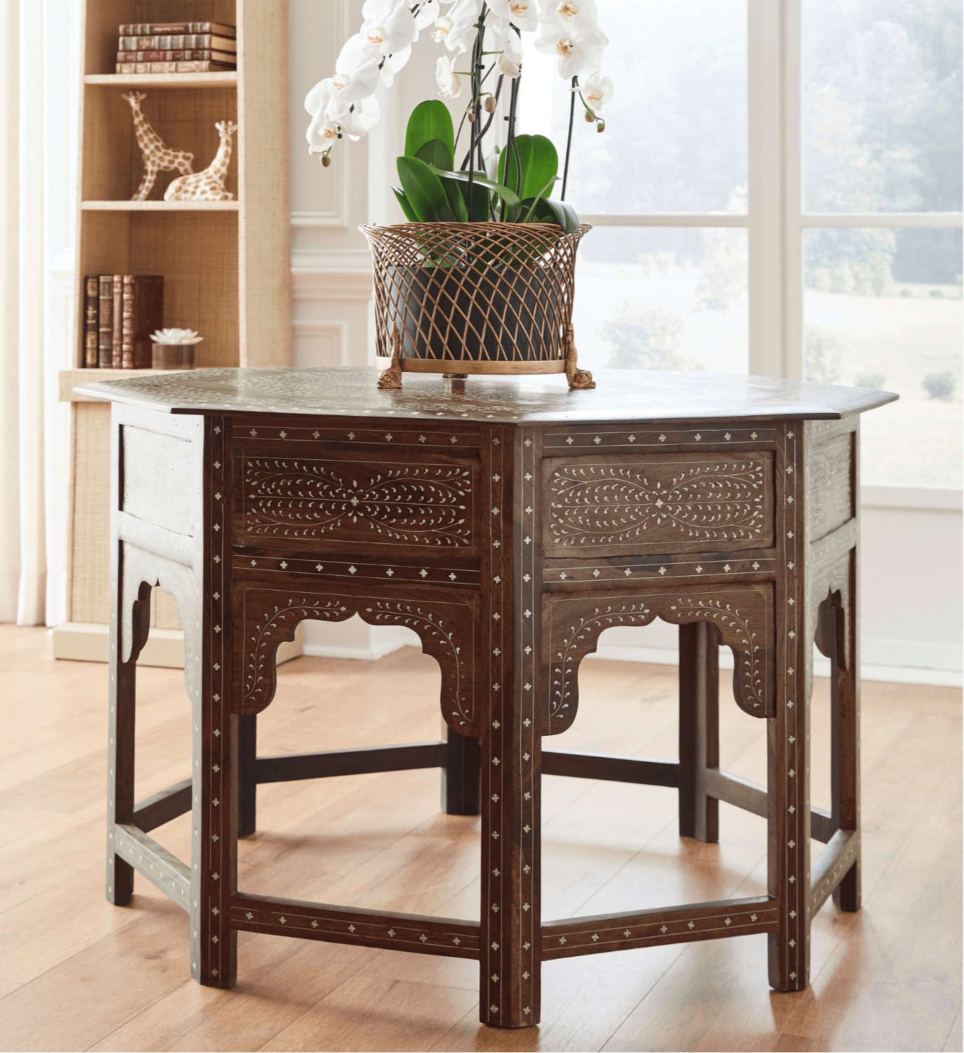 Aryana Center Table - Marble Lotus - Aryana Center Table