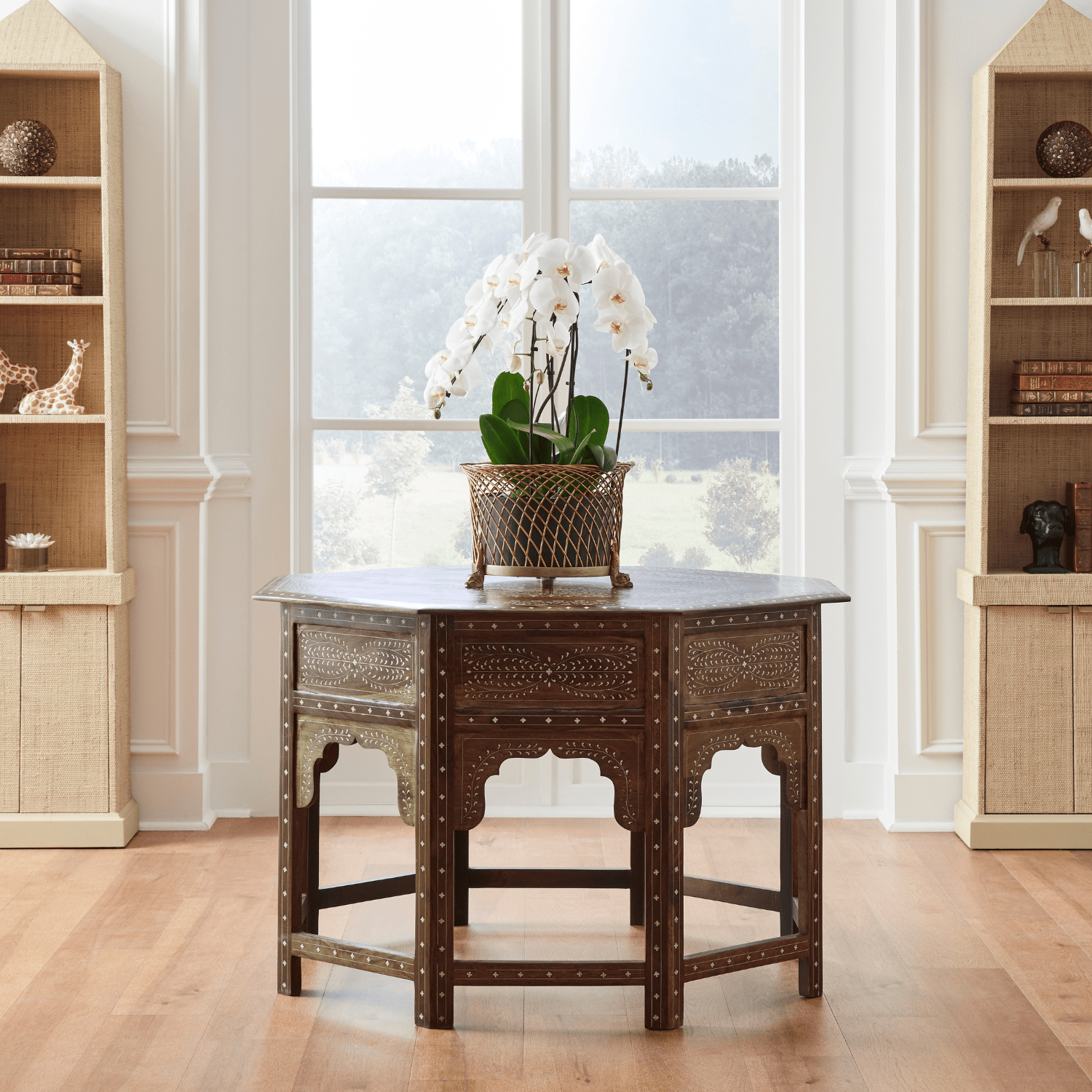 Aryana Center Table - Marble Lotus - Aryana Center Table