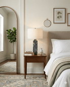 Ashlar Table Lamp - Marble Lotus - Ashlar Table Lamp