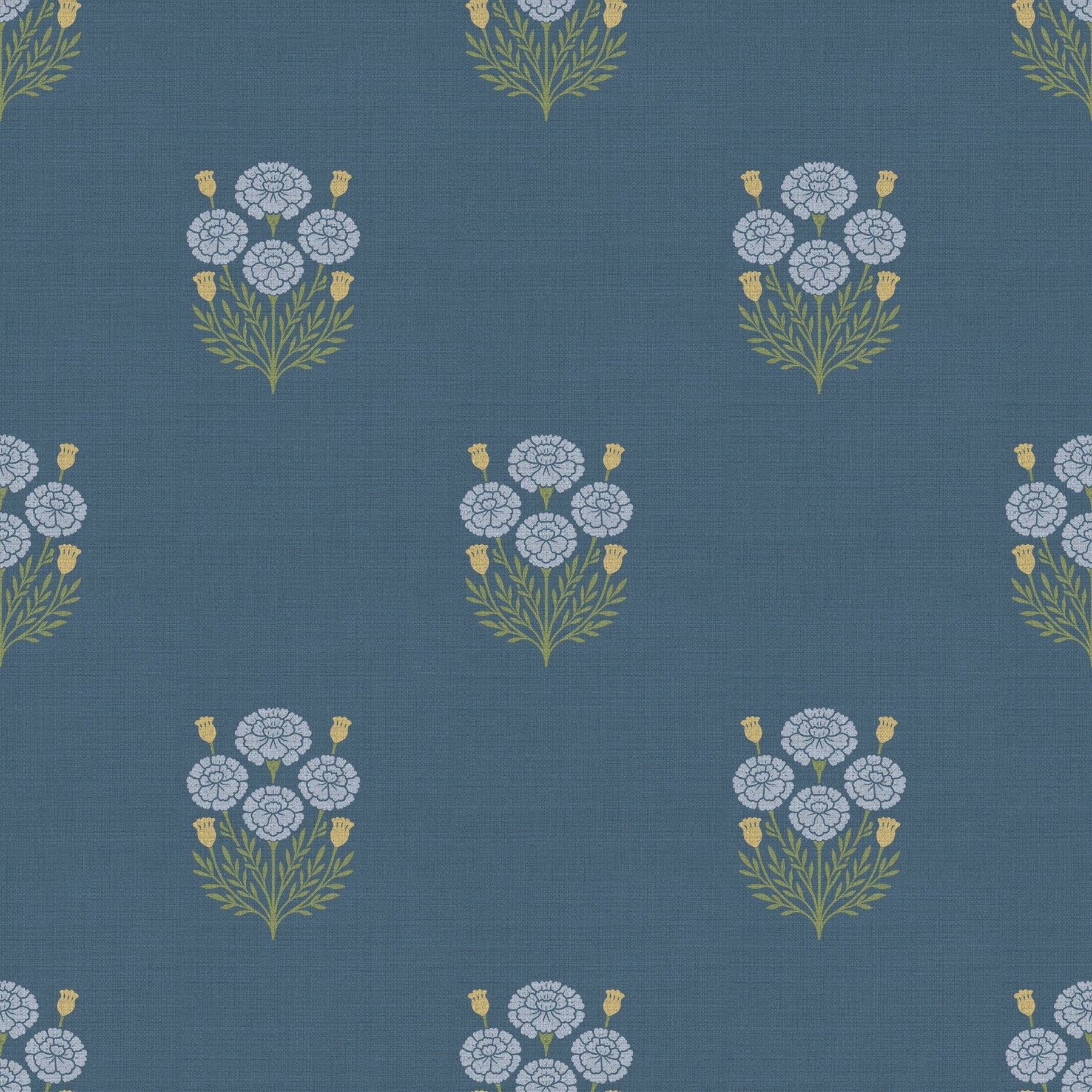 Bagru Block Print – Dark Blue - Marble Lotus - Bagru Block Print – Dark Blue