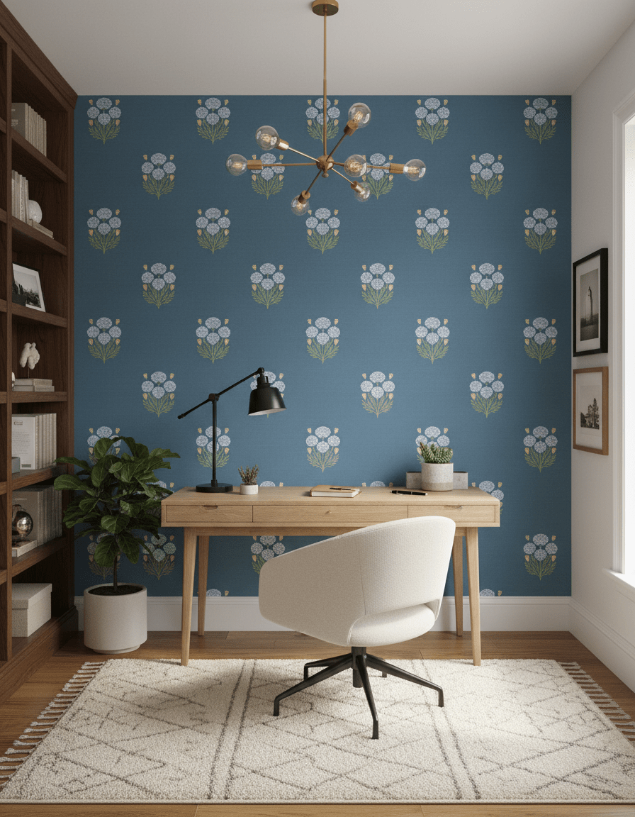 Bagru Block Print – Dark Blue - Marble Lotus - Bagru Block Print – Dark Blue