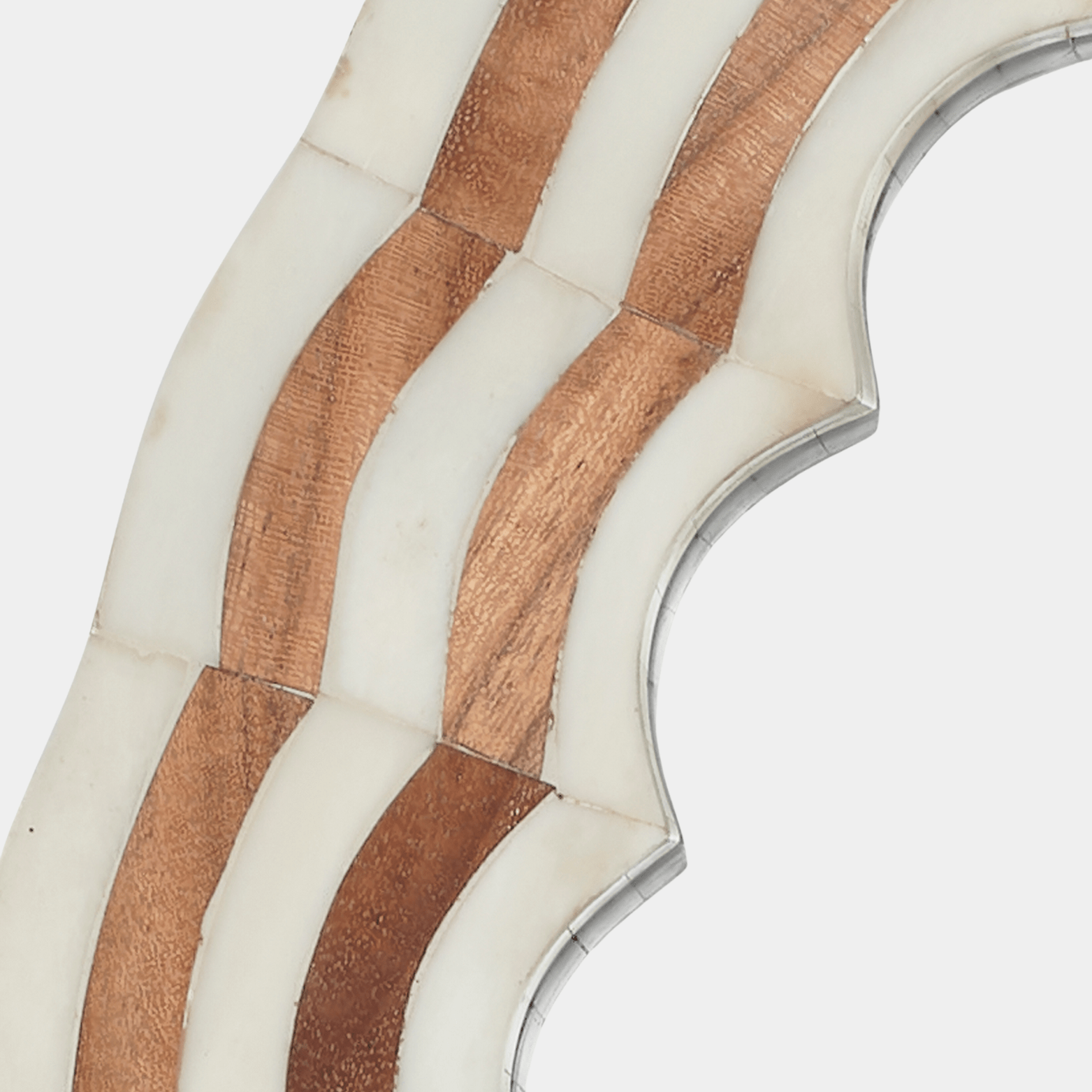 Bardot 40" Bone & Wood Arch Wall Mirror - Marble Lotus - Bardot 40" Bone & Wood Arch Wall Mirror