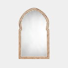 Bardot 60" Wood & Buffalo Bone Arch Wall Mirror - Marble Lotus - Bardot 60" Wood & Buffalo Bone Arch Wall Mirror