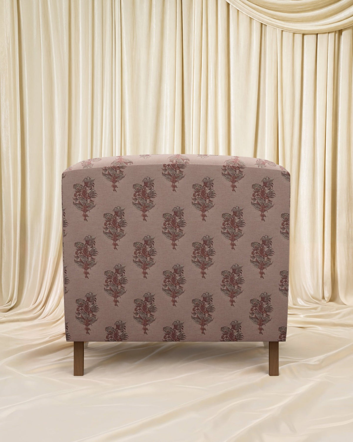 Block Print Charleston Chair - Marble Lotus - Block Print Charleston Chair