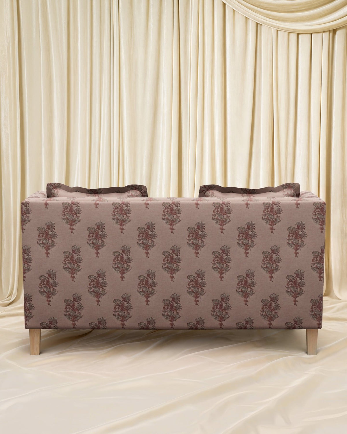 Block Print Gage Loveseat 56" - Marble Lotus - Block Print Gage Loveseat 56"