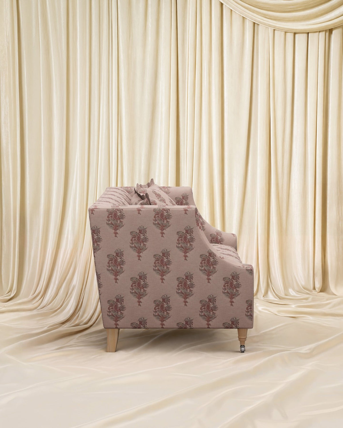 Block Print Gage Loveseat 56" - Marble Lotus - Block Print Gage Loveseat 56"