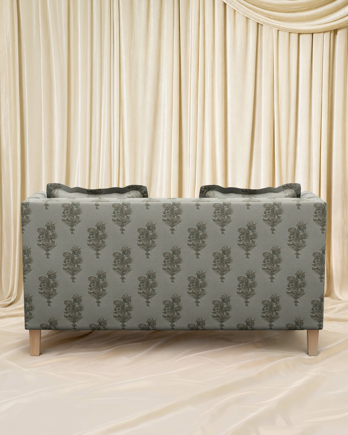 Block Print Gage Loveseat 56" - Marble Lotus - Block Print Gage Loveseat 56"