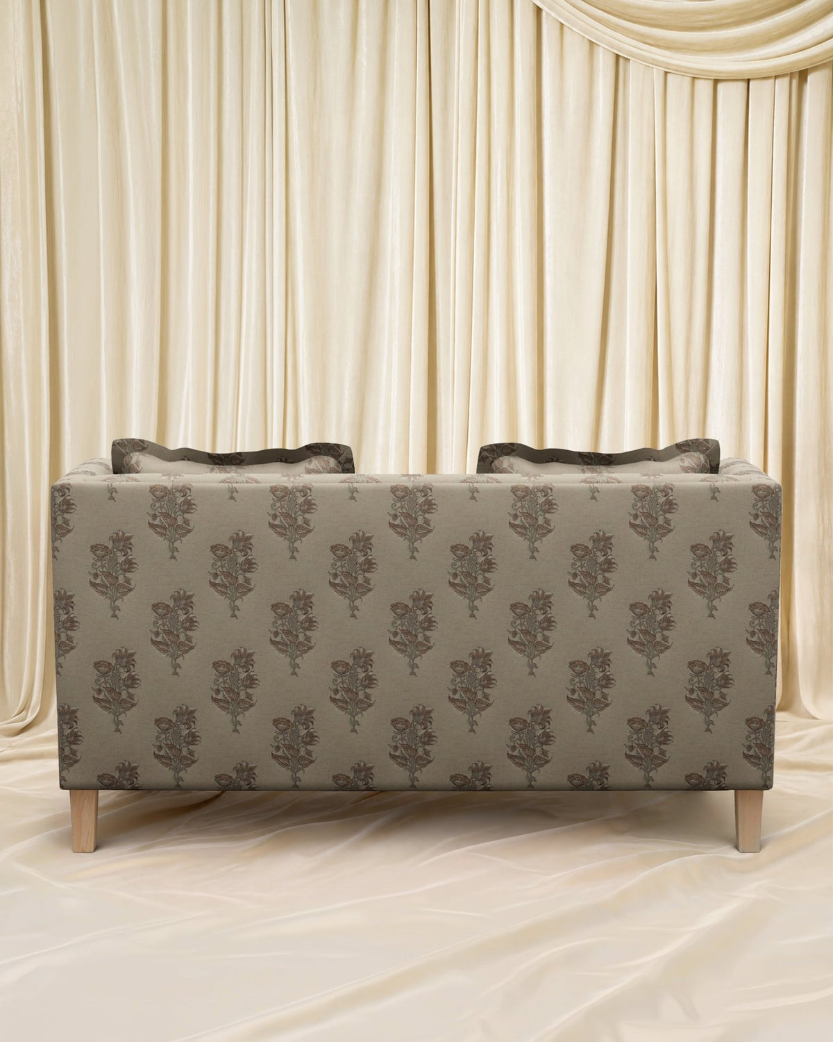 Block Print Gage Loveseat 56" - Marble Lotus - Block Print Gage Loveseat 56"