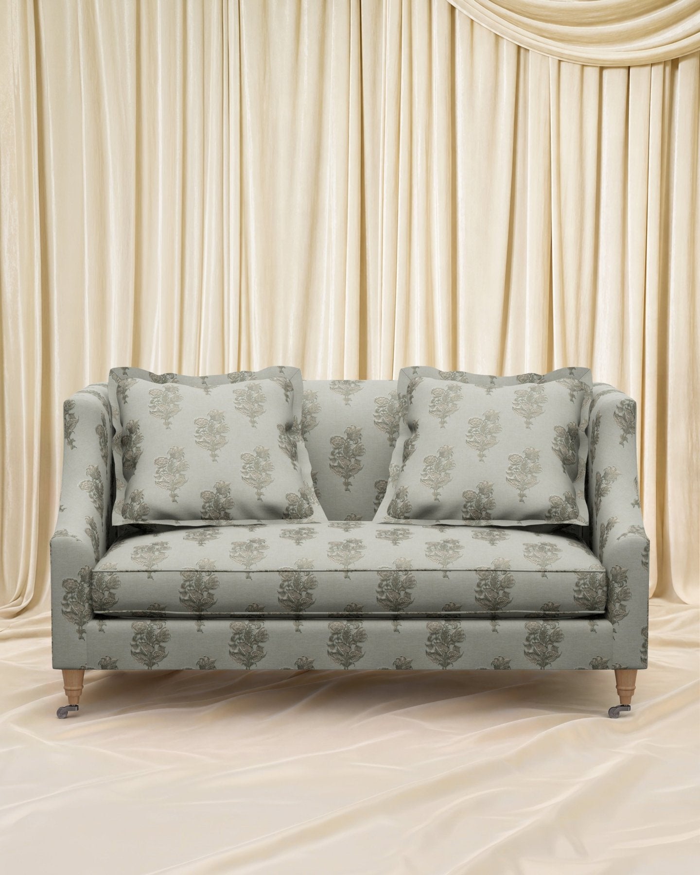 Block Print Gage Loveseat 56" - Marble Lotus - Block Print Gage Loveseat 56"