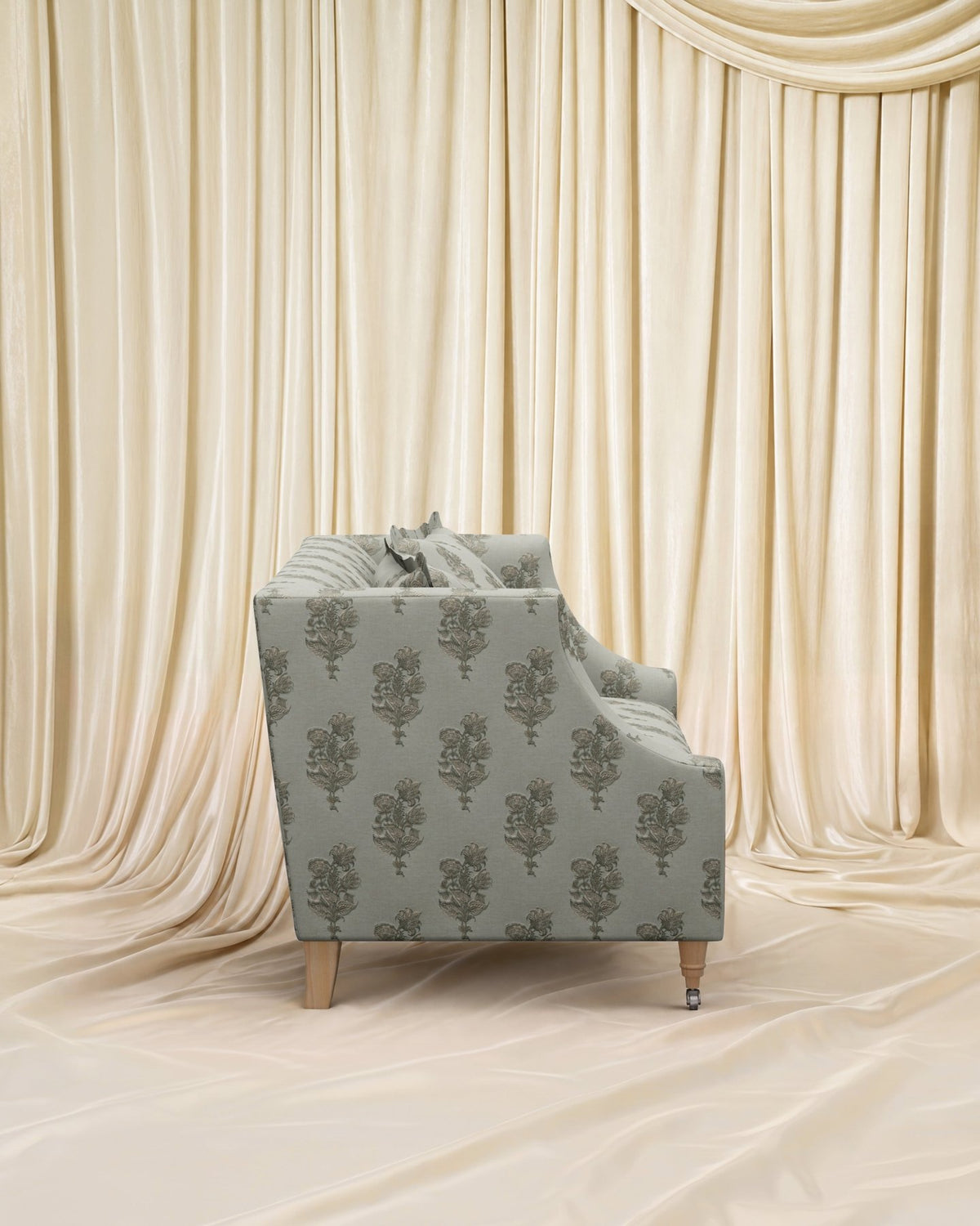 Block Print Gage Loveseat 56" - Marble Lotus - Block Print Gage Loveseat 56"