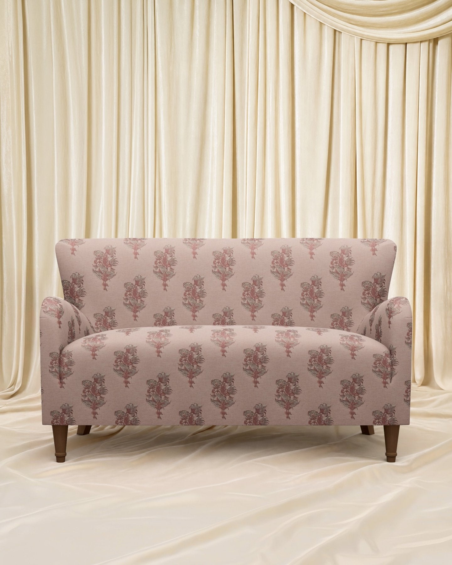 Block Print Kristin Loveseat 55" - Marble Lotus - Block Print Kristin Loveseat 55"