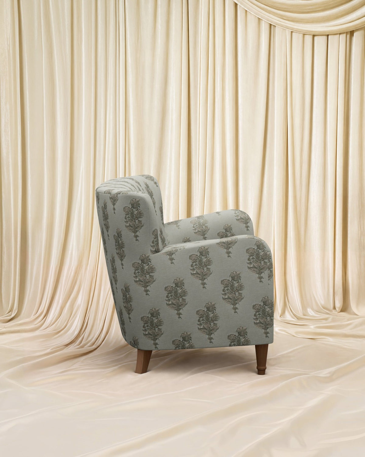 Block Print Kristin Loveseat 55" - Marble Lotus - Block Print Kristin Loveseat 55"