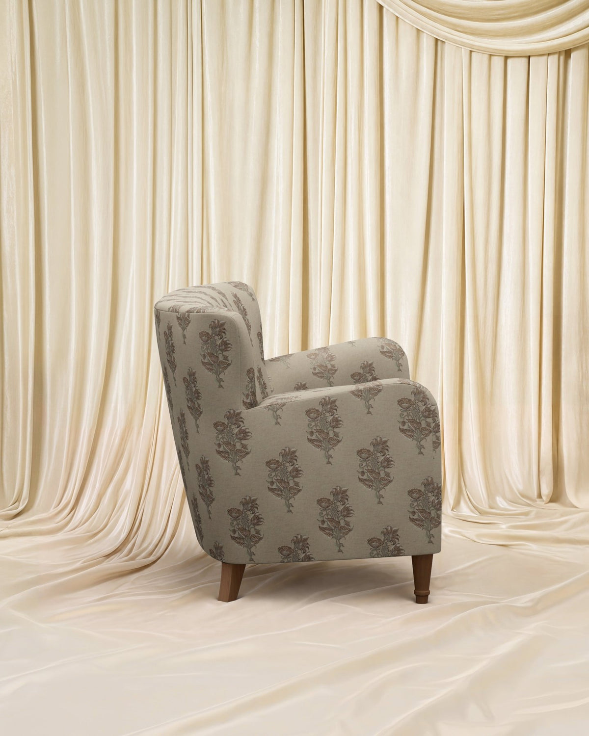Block Print Kristin Loveseat 55" - Marble Lotus - Block Print Kristin Loveseat 55"