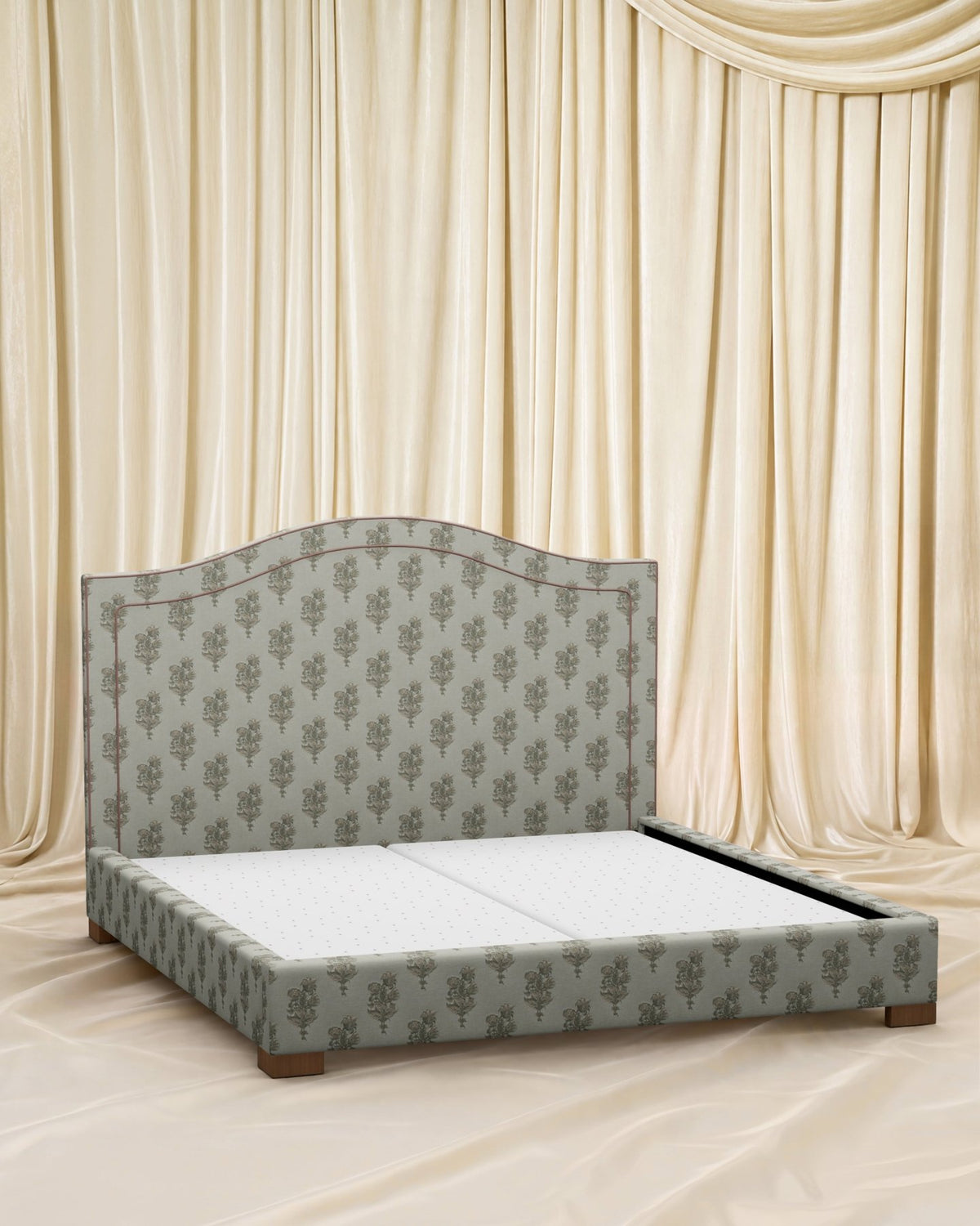 Block Print Maharani Bed - Marble Lotus - Block Print Maharani Bed