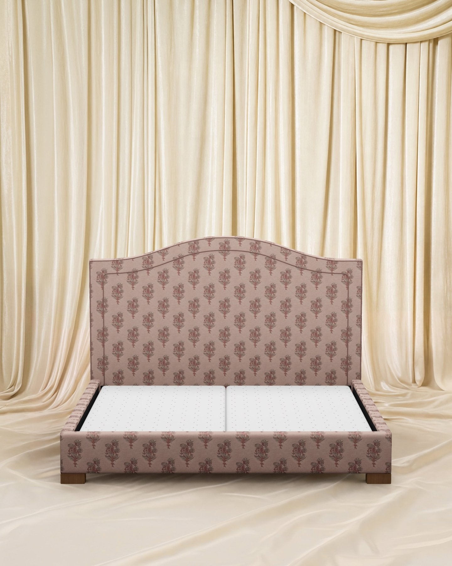 Block Print Maharani Bed - Marble Lotus - Block Print Maharani Bed
