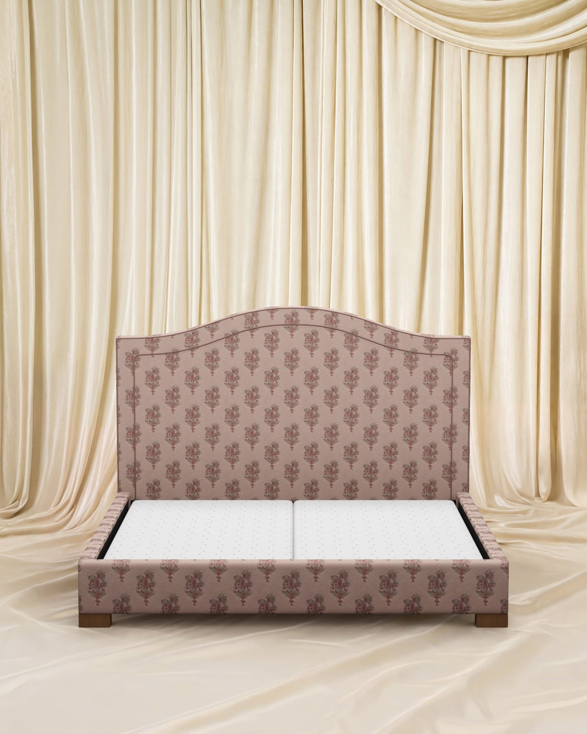 Block Print Maharani Bed - Marble Lotus - Block Print Maharani Bed