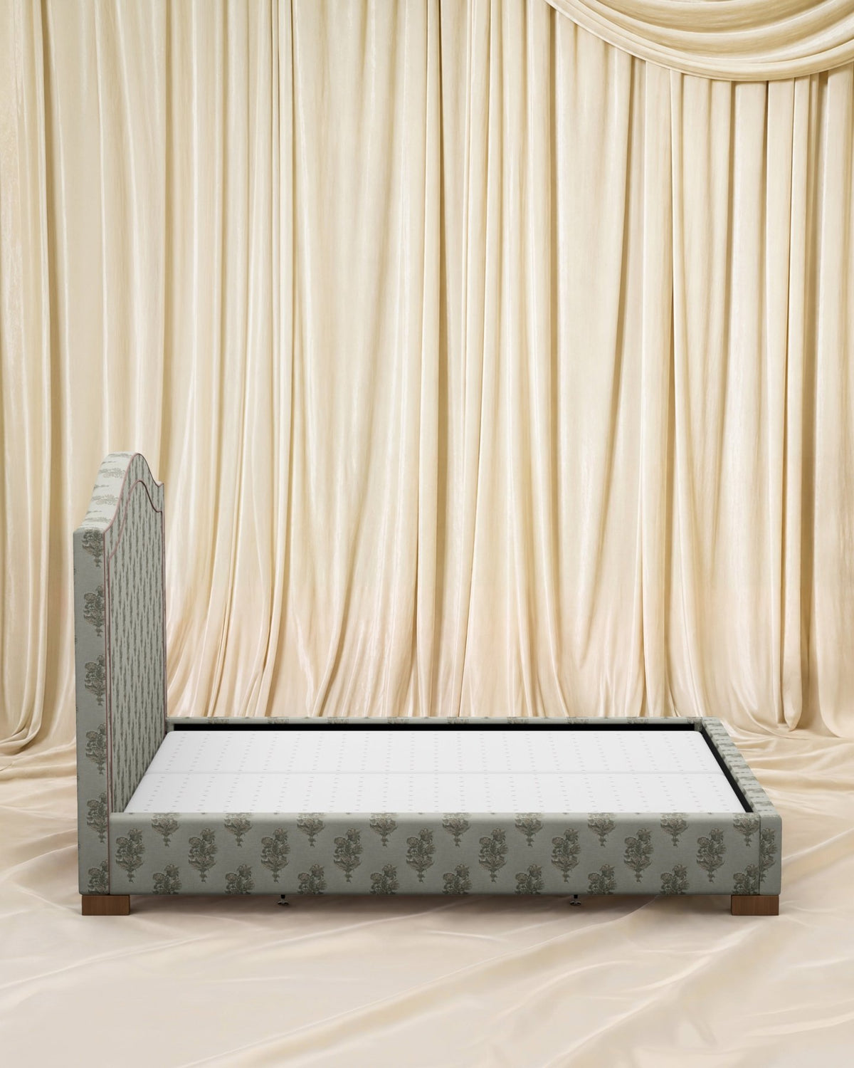 Block Print Maharani Bed - Marble Lotus - Block Print Maharani Bed
