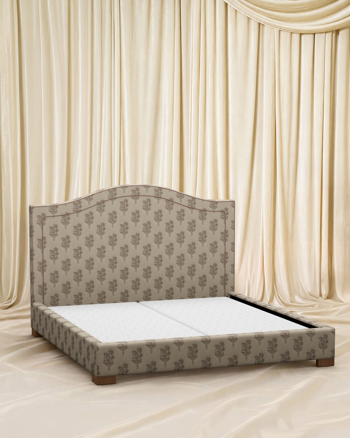Block Print Maharani Bed - Marble Lotus - Block Print Maharani Bed