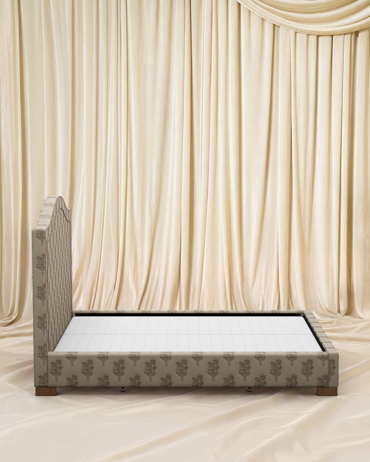 Block Print Maharani Bed - Marble Lotus - Block Print Maharani Bed