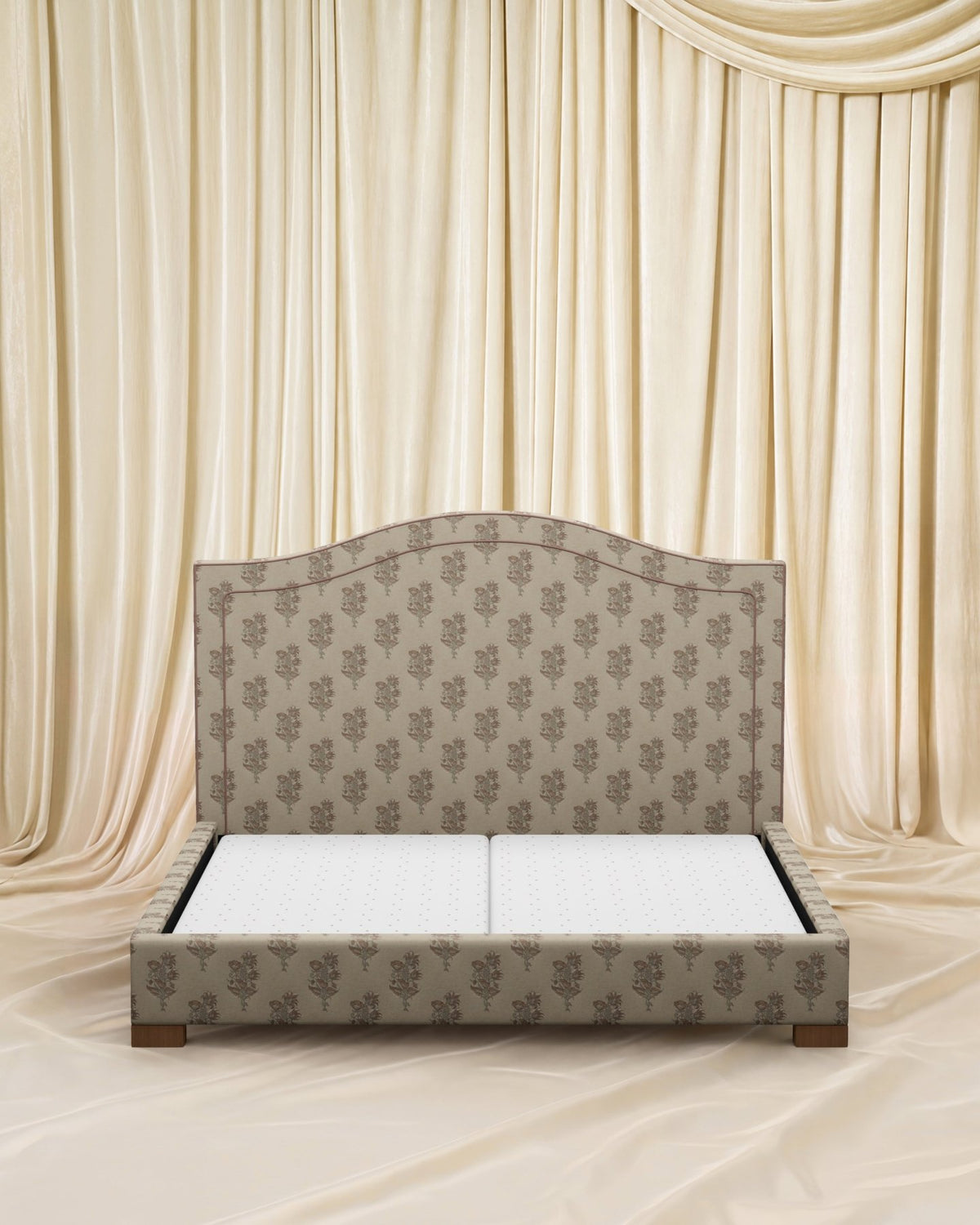 Block Print Maharani Bed - Marble Lotus - Block Print Maharani Bed