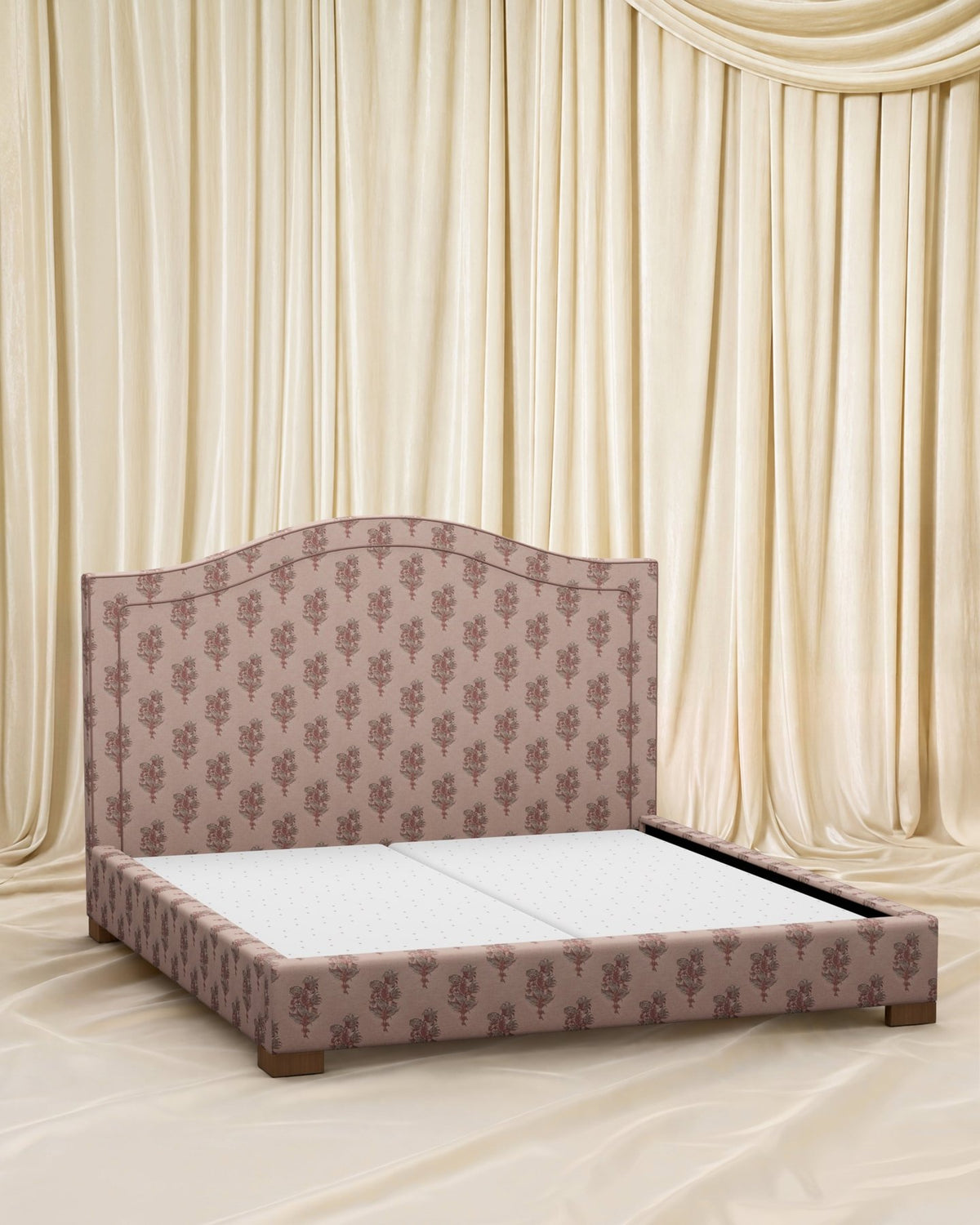 Block Print Maharani Bed - Marble Lotus - Block Print Maharani Bed