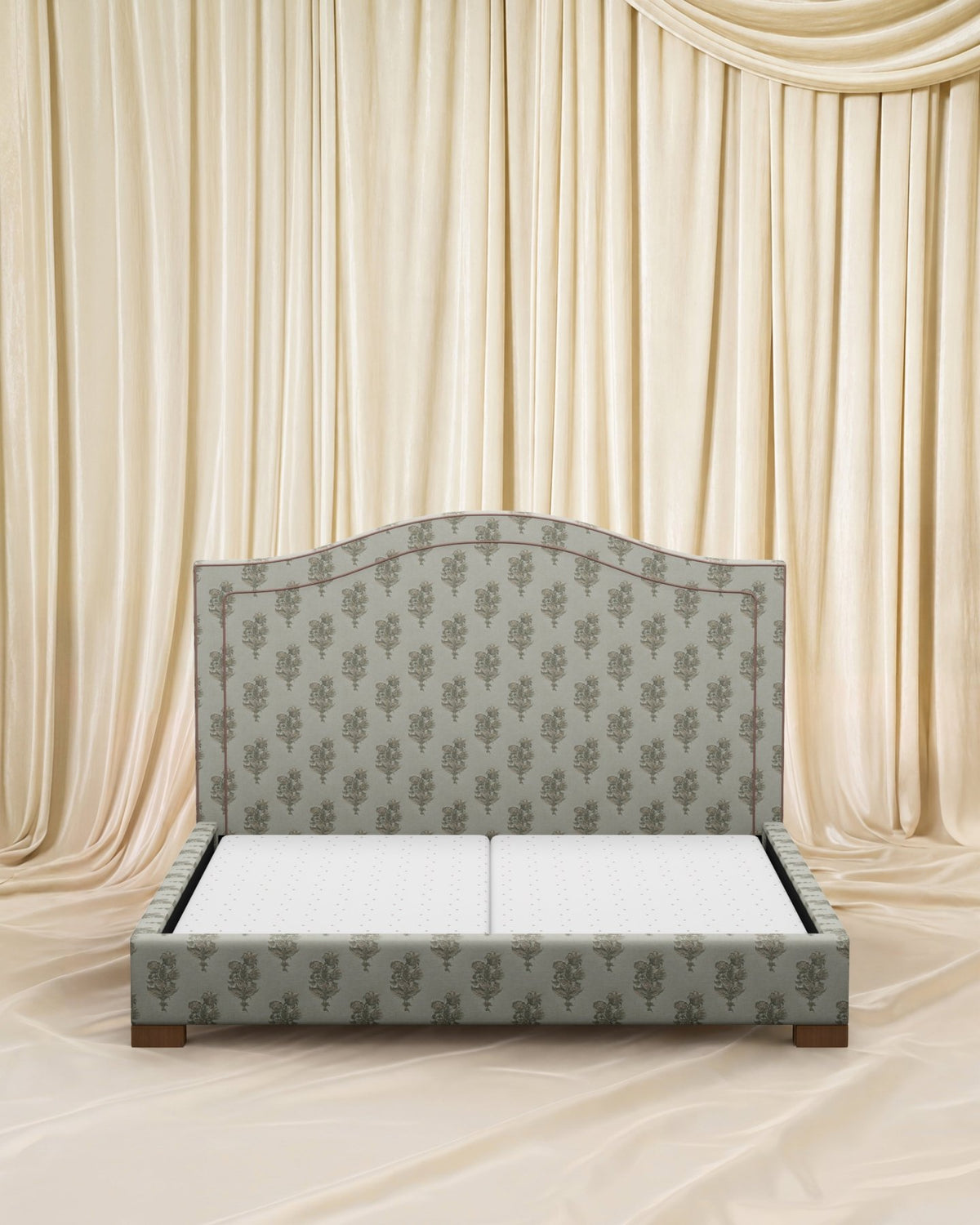 Block Print Maharani Bed - Marble Lotus - Block Print Maharani Bed