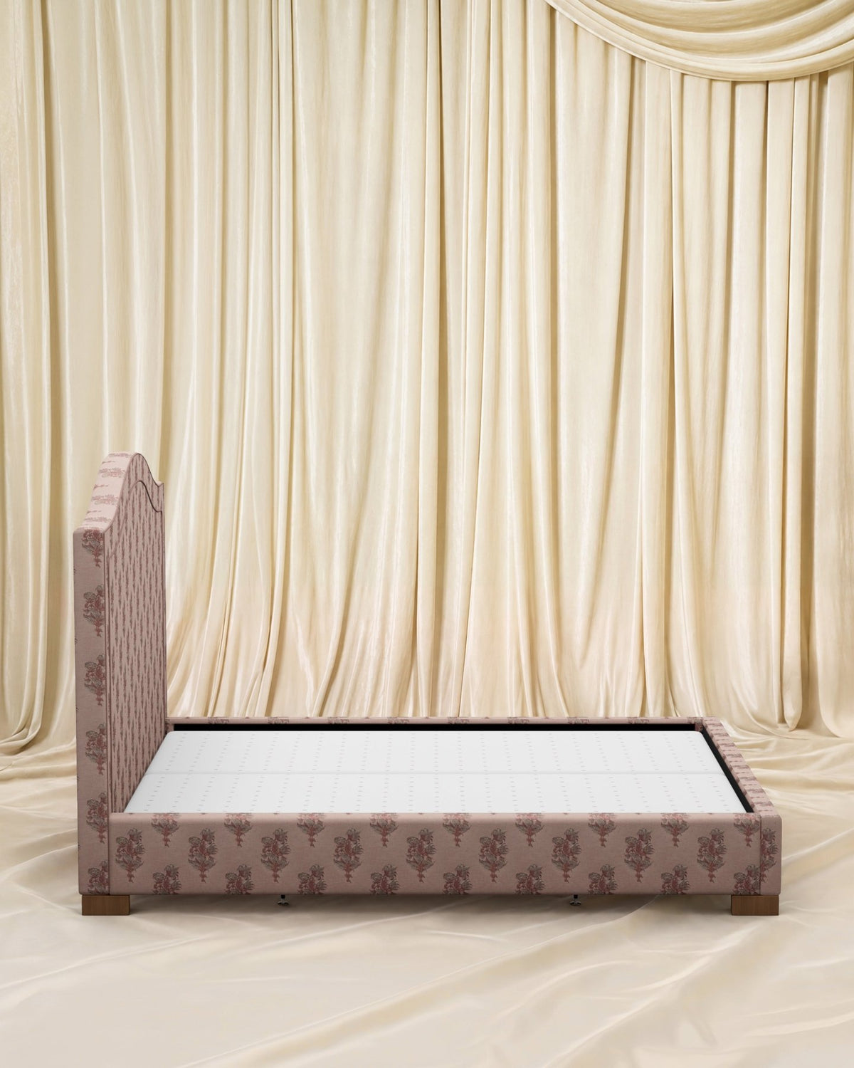Block Print Maharani Bed - Marble Lotus - Block Print Maharani Bed
