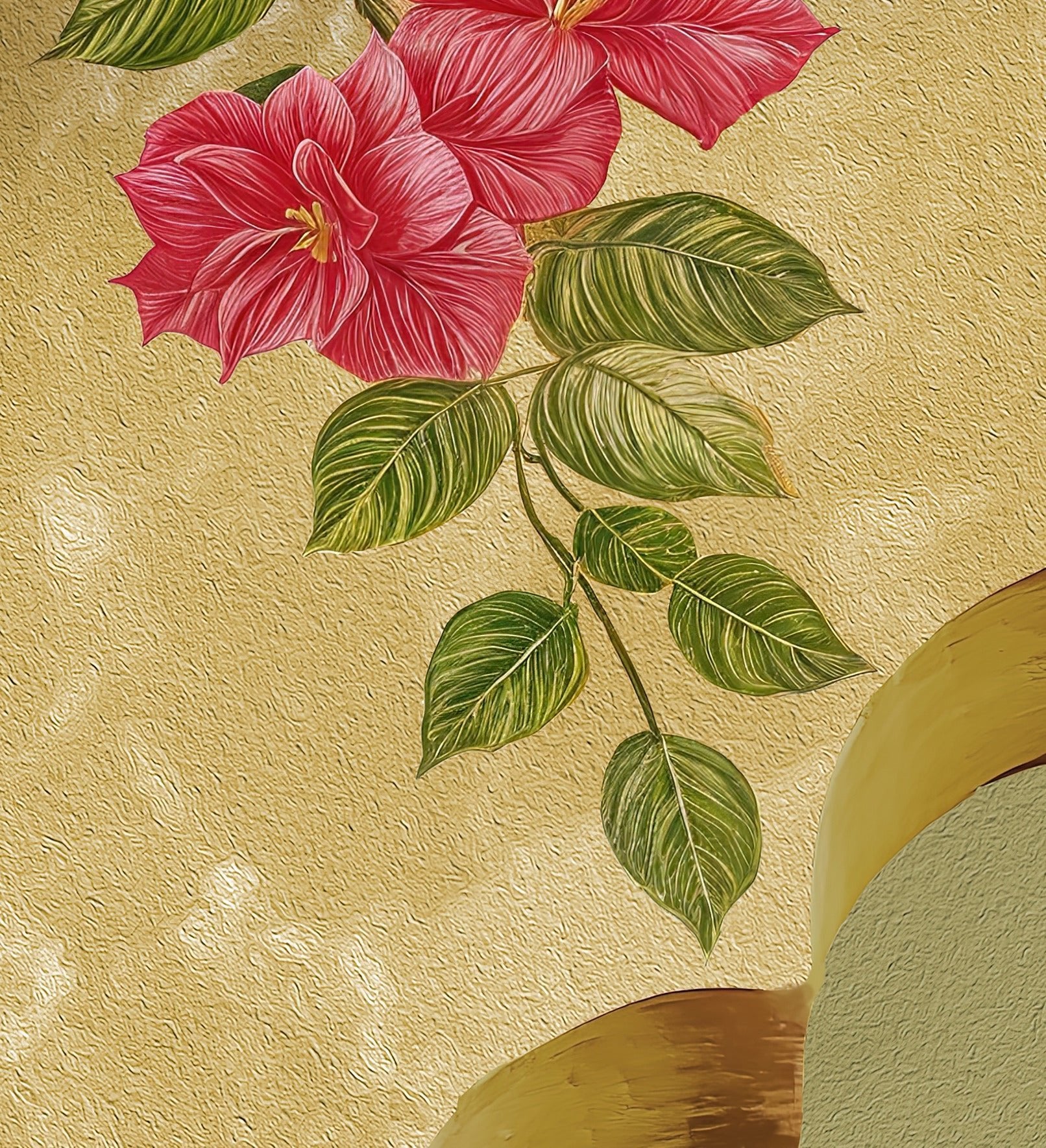 Bougainvillea Village Wallpaper - Marble Lotus - Bougainvillea Village Wallpaper